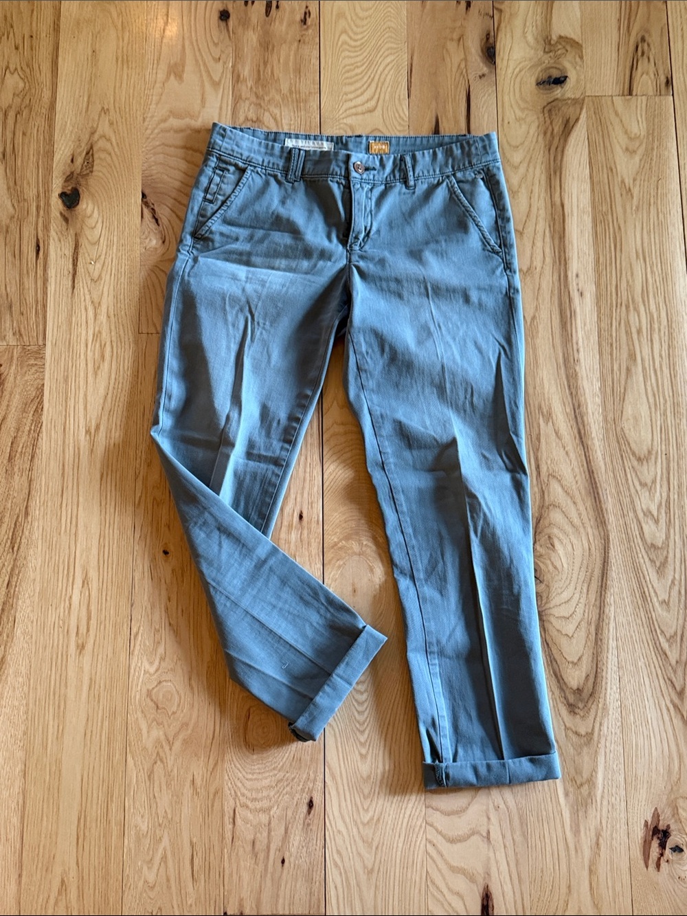 Pilcro Ankle Chino pants in olive green